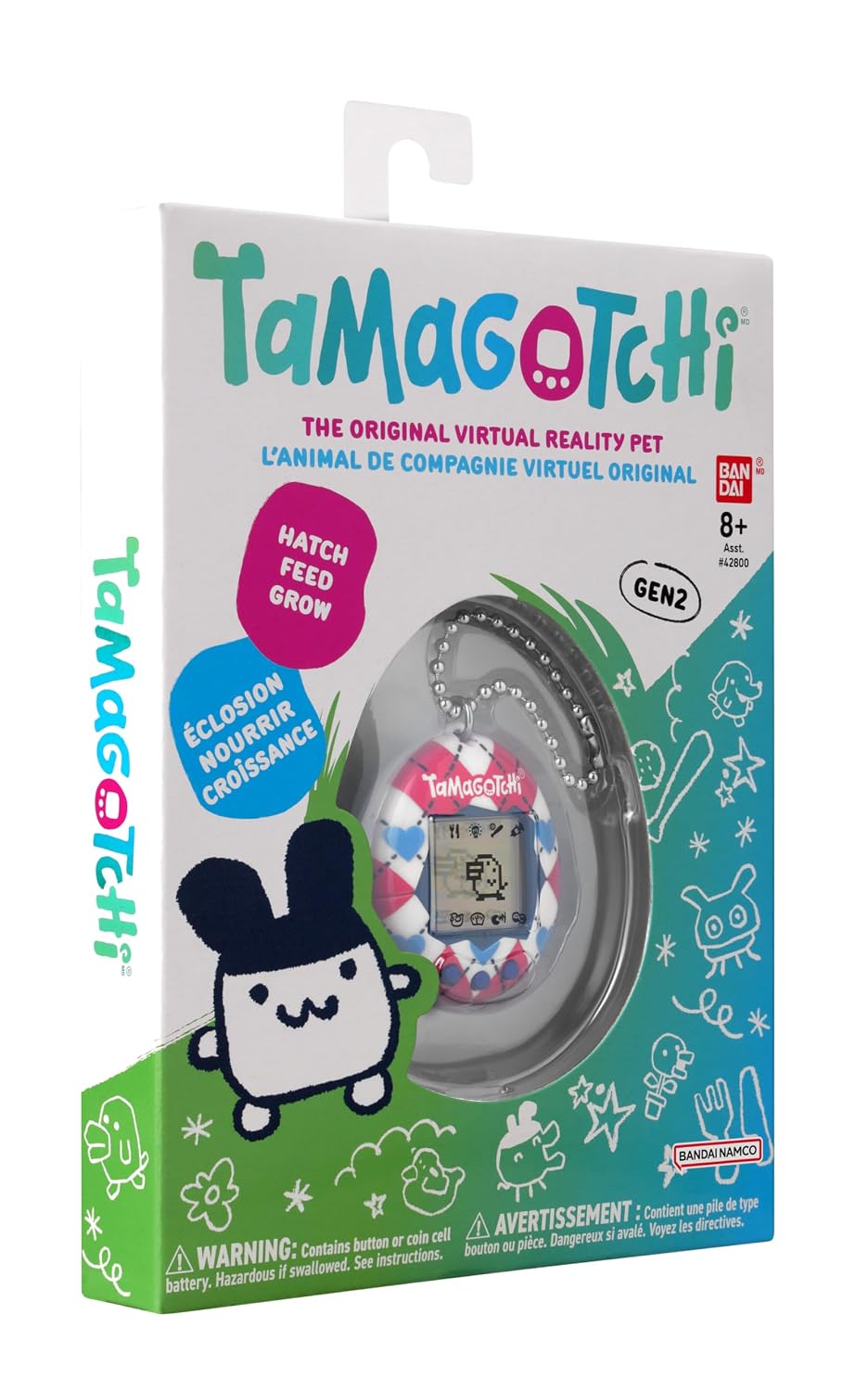 BANDAI Tamagotchi Original — Animal électronique virtuel Argyle Heart – Image 6
