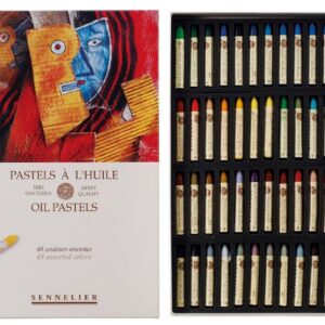 SENNELIER Lot de 48 pastels à l'huile en carton, multicolore