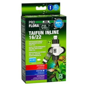 JBL PROFLORA CO2 TAIFUN INLINE 16/22, Diffuseur de CO2, Compte-bulles et sécurité Anti-retour intégrés, Pour aquariums de 160-600 L