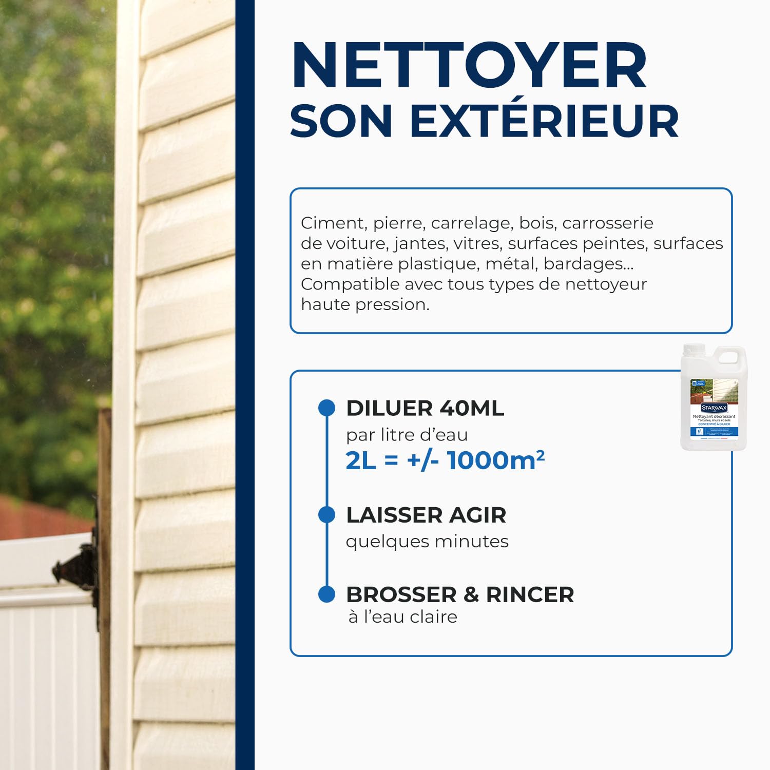 STARWAX — Nettoyant toitures, murs et sols concentré 5L – Image 3