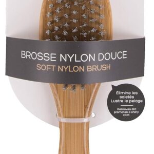 Martin Sellier Hery Brosse en Bambou Nylon Douce Chiens et Chats