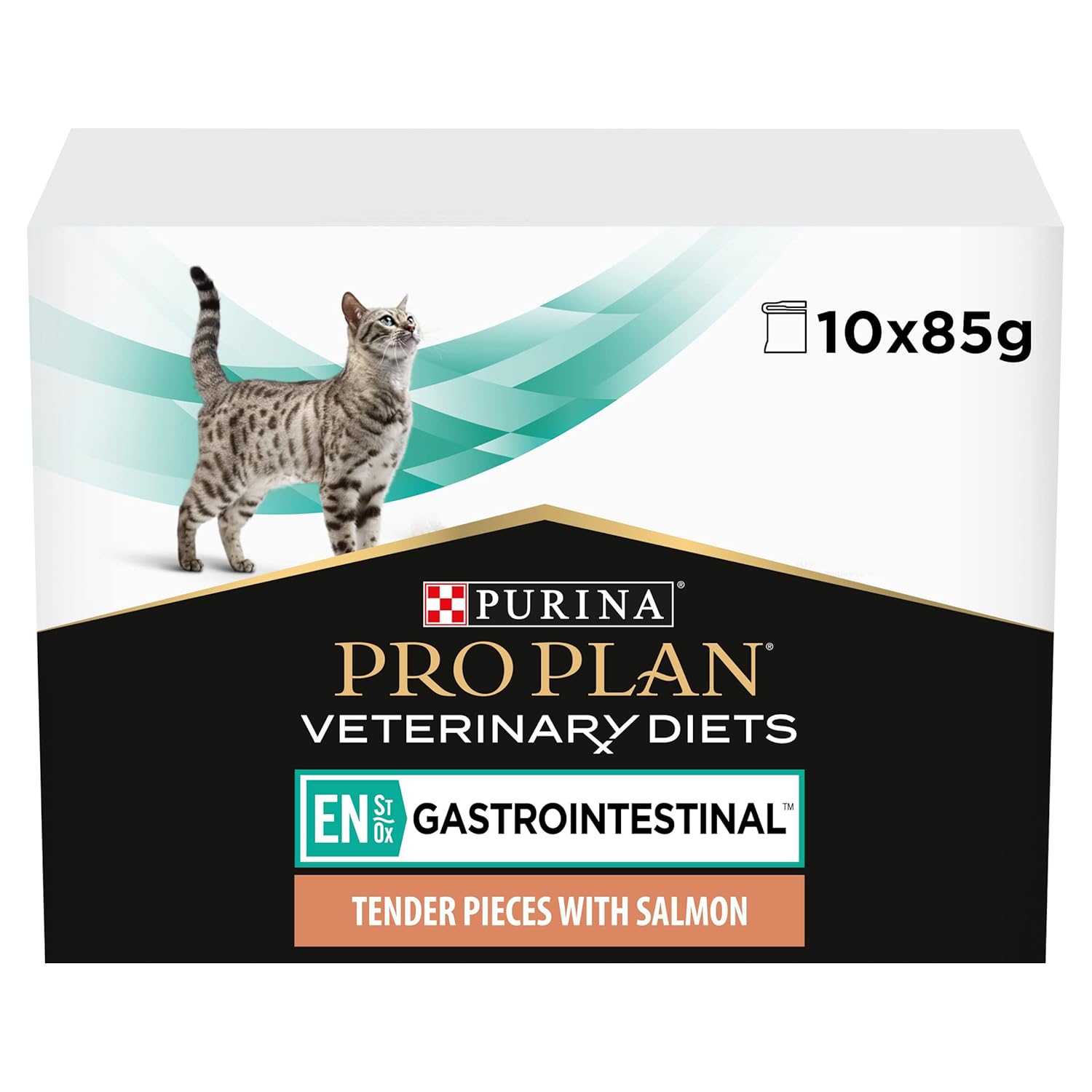PURINA Nourriture PPVD Féline en St Ox Gastro Samu pour Chat 10 x 85 g