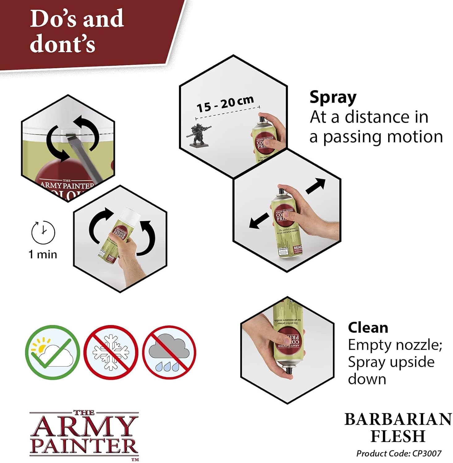THE ARMY PAINTER Colour Primer Barbarian Flesh — Spray acrylique 400 ml – Image 3