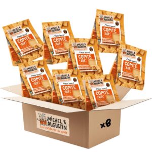 Michel & Augustin – Petits Beurre Salés au Comté AOP et Poivre Noir de Madagascar – Biscuits Apéritifs Gourmands – Fabriqués en France – 100g x 8