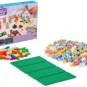PLUS PLUS - Kit Découverte - Jeu de Construction de 600 pièces Pastel et Néon/Fluo Multicolores - Jeu Éducatif pour Enfant dès 3 Ans - Développe la Créativité - pour Fille et Garçon
