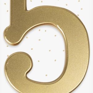 Alternative view of P'TIT CLOWN — Bougie Géante Anniversaire Chiffre 5 Or 13 cm
