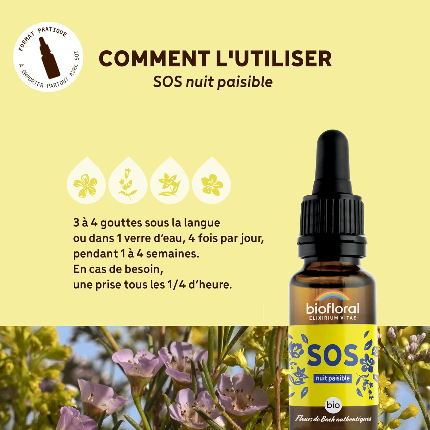 BIOFLORAL — Fleurs de Bach SOS Nuit Paisible 20ml – Image 3