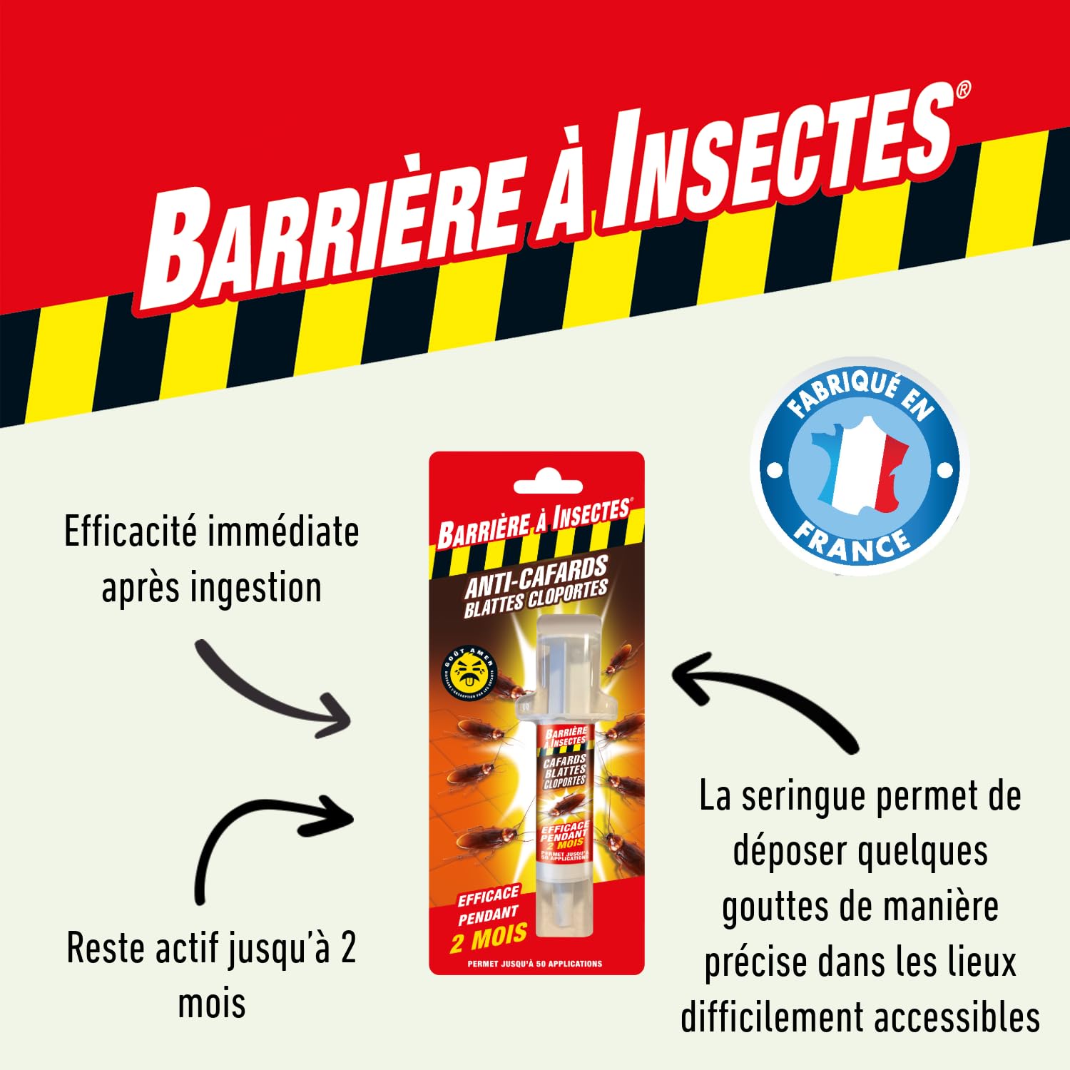 BARRIERE A INSECTES — Gel anti-cafards, blattes et cloportes 10 g – Image 2