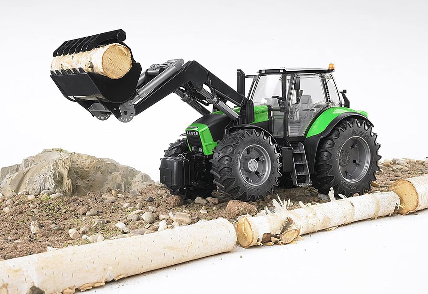 bruder 03081 - Deutz Agrotron X720 avec chargeur frontal, tracteur, ferme, jouet, véhicule – Image 2