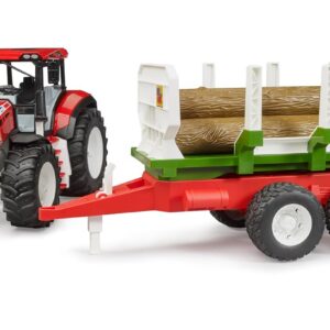 Alternative view of BRUDER Roadmax — Tracteur avec remorque et 3 troncs
