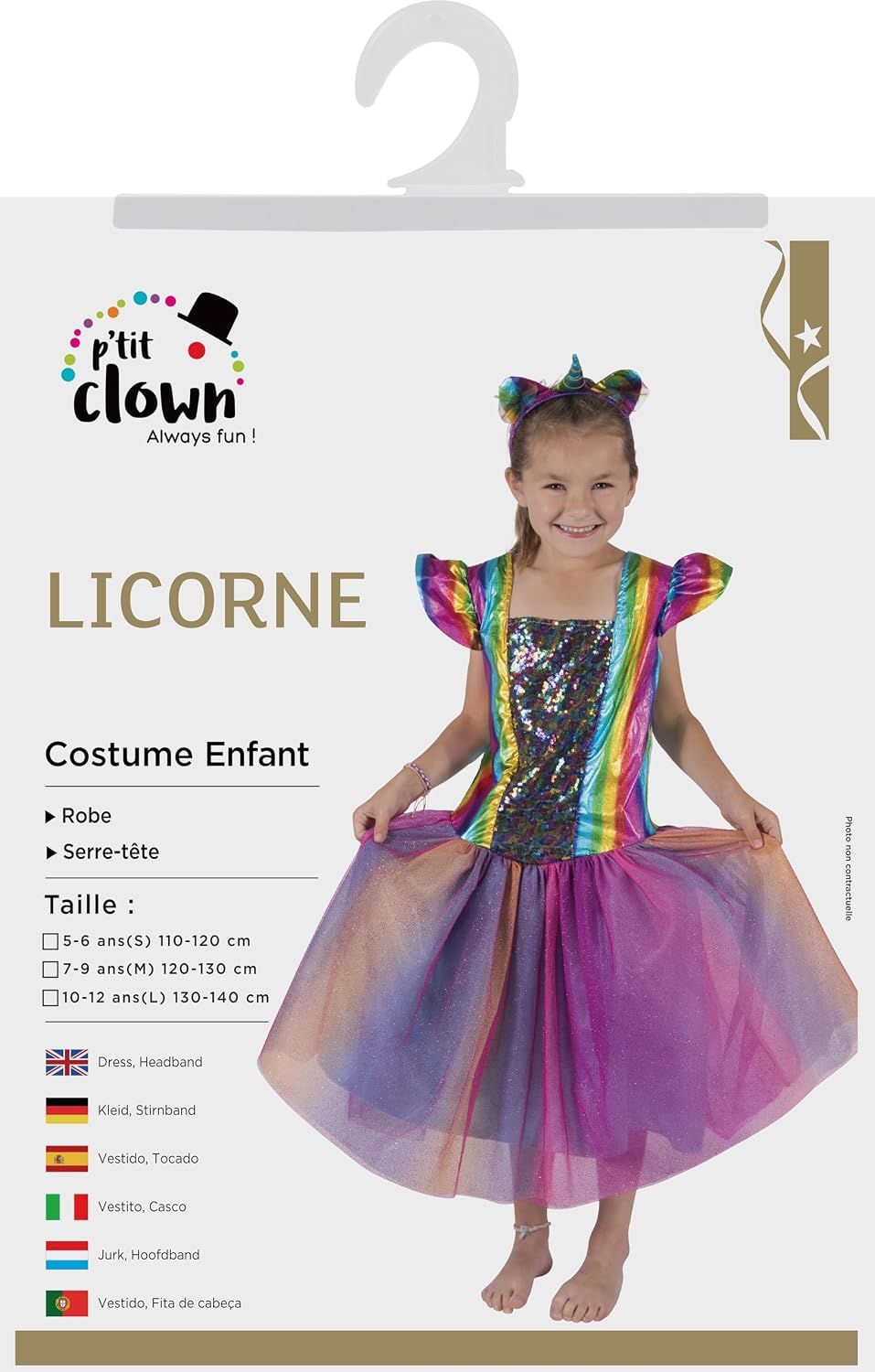 P’TIT CLOWN — Déguisement Licorne Fille 10-12 ans – Image 4