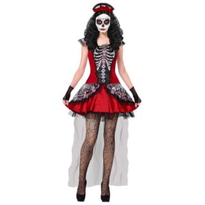 W WIDMANN MILANO Party Fashion - Costume Dia de los Muertos, robe, jour des morts, Halloween