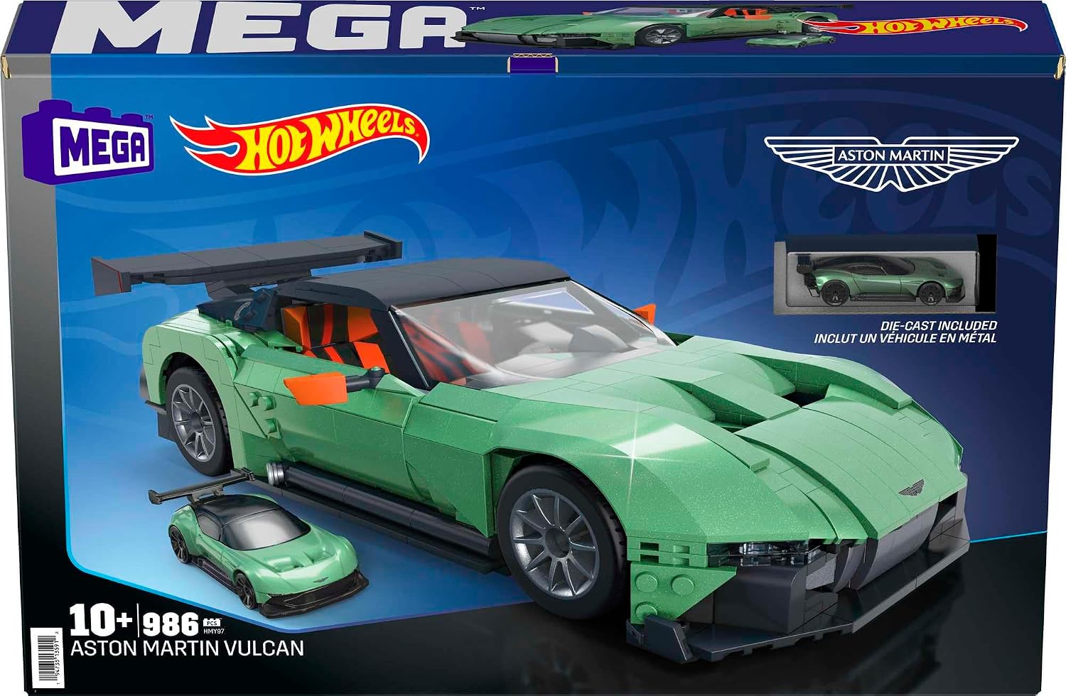 MEGA Hot Wheels — Jeu de construction Aston Martin Vulcan 986 pièces – Image 5