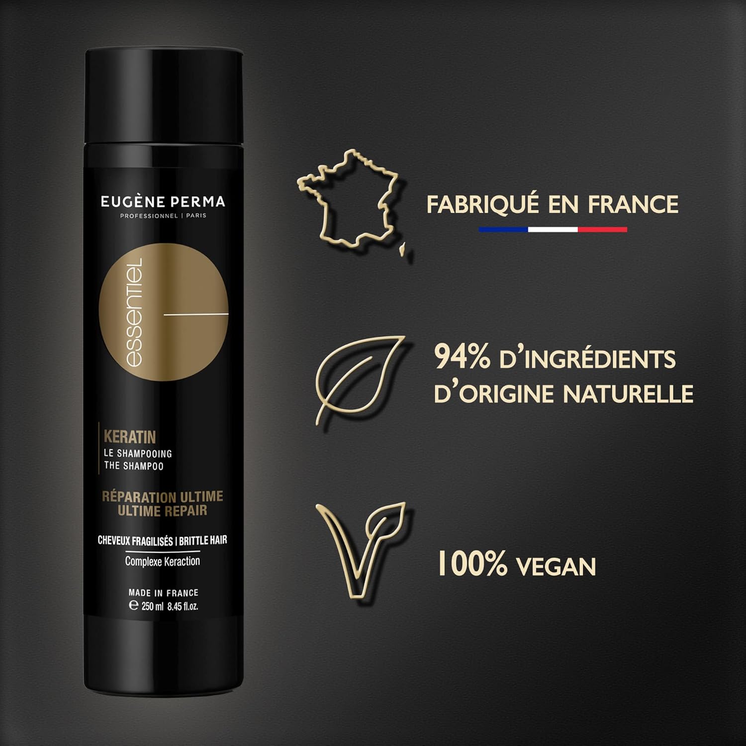 ESSENTIEL KERATIN — Shampooing réparation ultime 1000 ml – Image 5