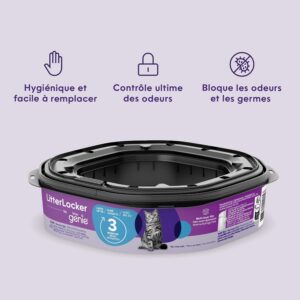 Alternative view of Litter Genie - 1 recharges XL Super capacité octogonale Compatible avec Poubelle Litter Locker et Poubelle Fashion - Stockage et Protection durée 3 Mois Anti odeurs. Anti Odeur. Utilisation Facile.