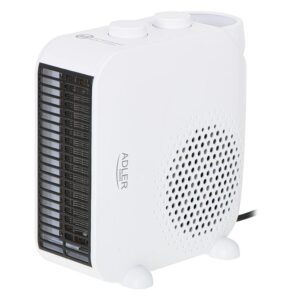 Adler AD 7725w Ventilateur thermique, 2000 W, chauffage avec thermostat, chauffage soufflant avec deux niveaux de puissance, chauffage électrique pour la maison, la salle de bain, le bureau, blanc