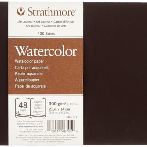 STRATHMORE Série 400 - Carnet Aquarelle 24 feuilles 21.6 x 14 cm couverture rigide - 300g/m² - grain fin