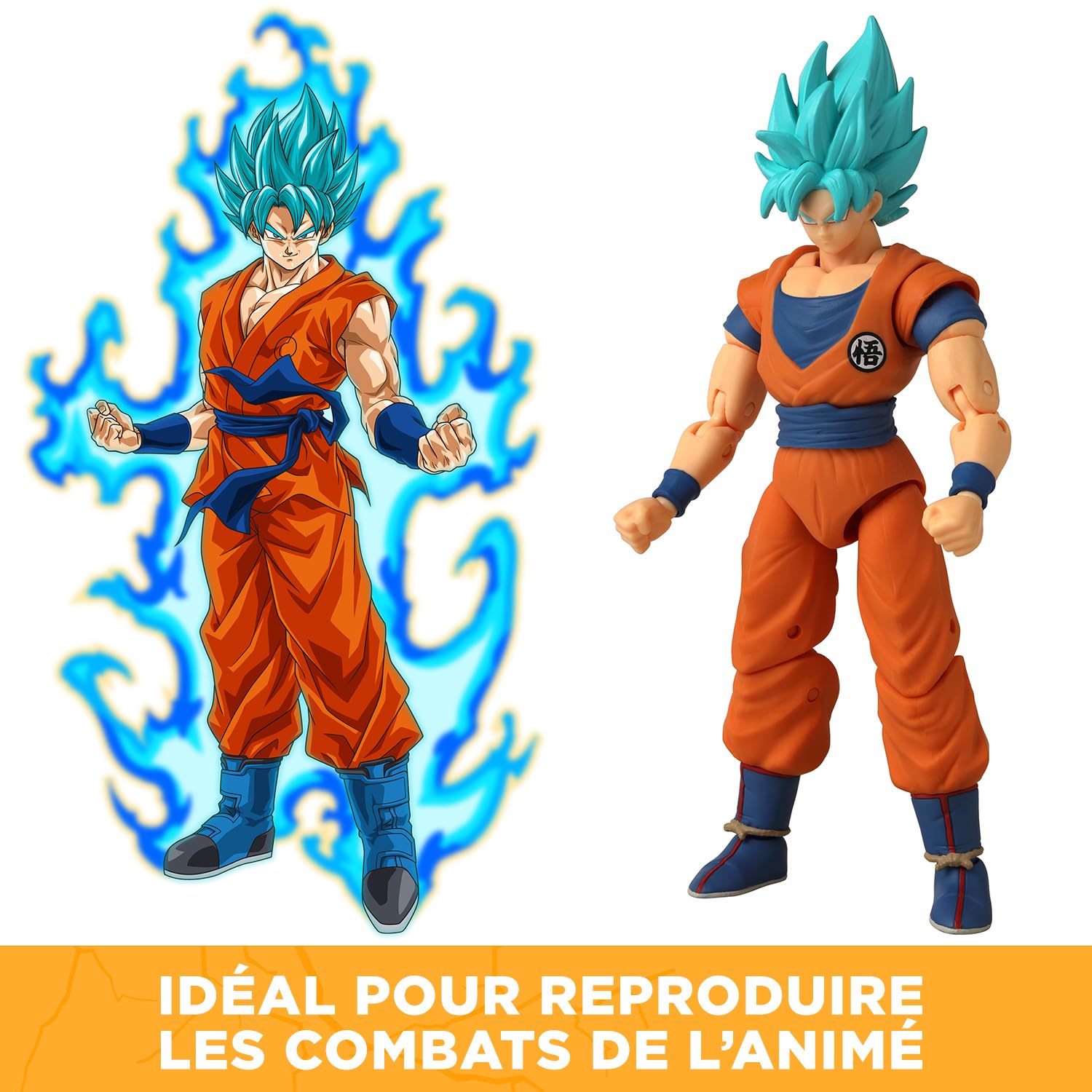 BANDAI Dragon Stars — Figurine articulée Blue Goku 17 cm – Image 5