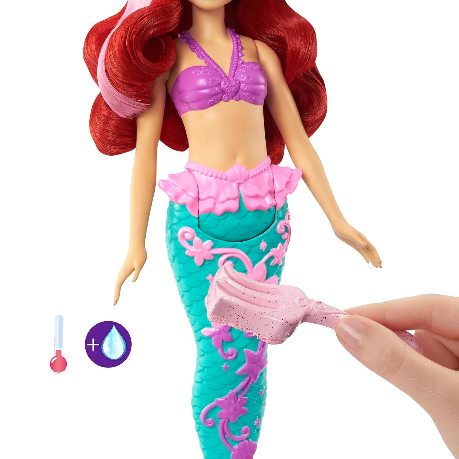 MATTEL Disney Princess — Poupée Ariel sirène change de couleur – Image 2