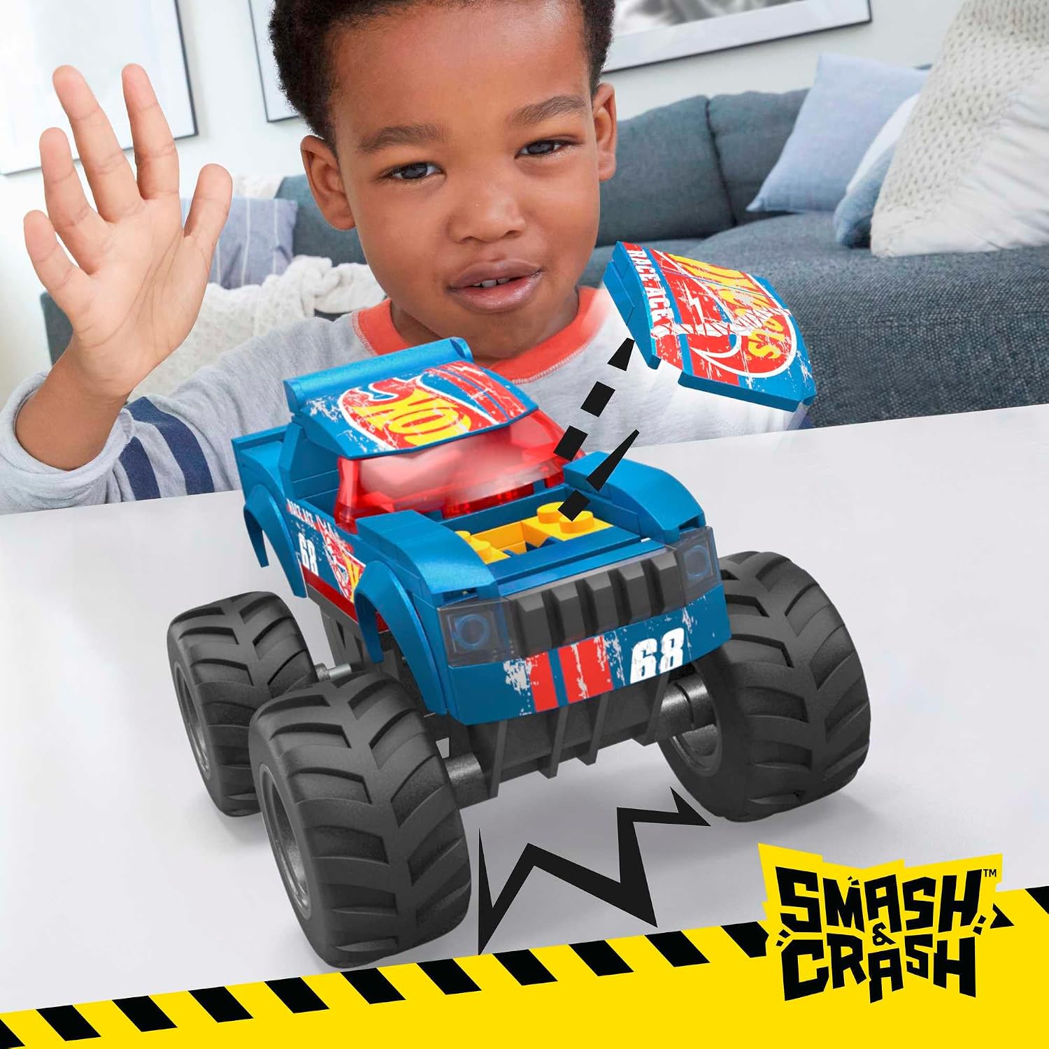 MEGA Hot Wheels Smash & Crash Race Ace — Monster Truck 85 pièces – Image 4