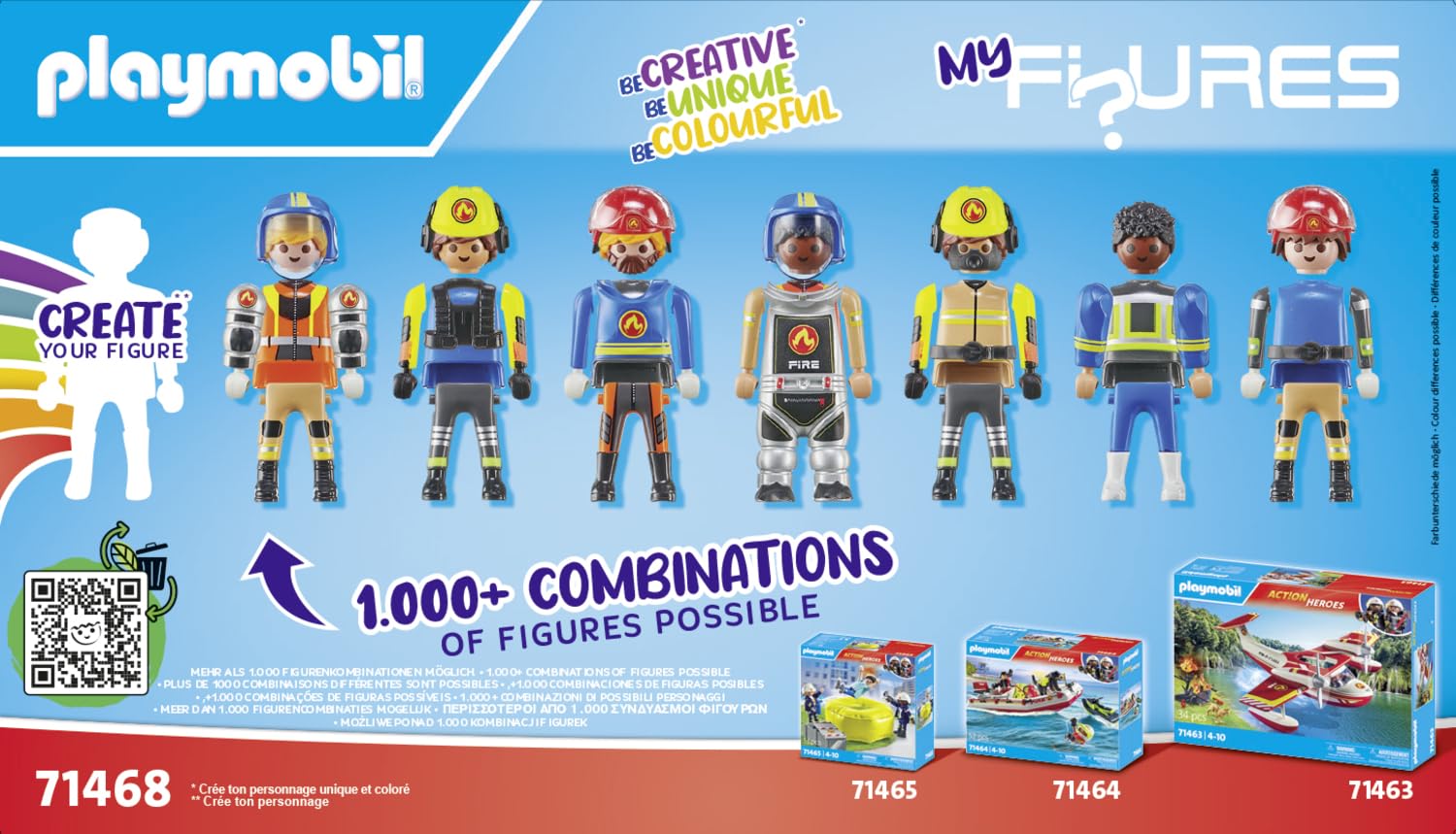 PLAYMOBIL My Figures 71468 — Set de 4 Figurines Pompiers – Image 4
