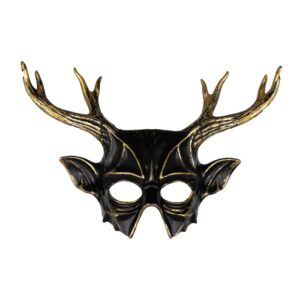 P'TIT CLOWN - 24480 - Masque renne - noir, or - adulte