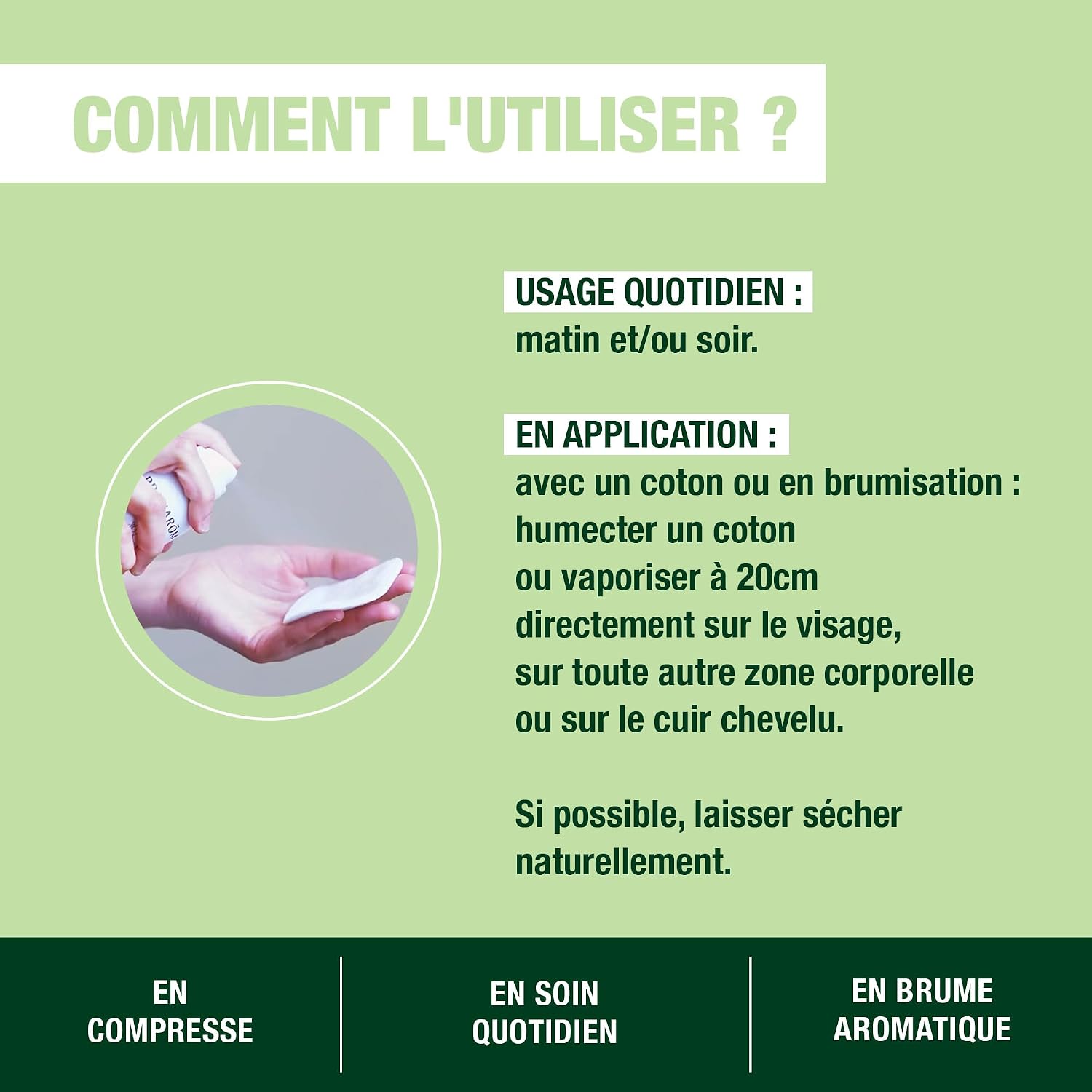 PRANARÔM — Eau florale de menthe poivrée bio 150 ml – Image 3