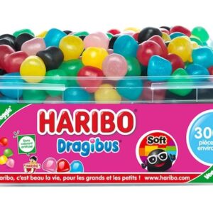 HARIBO - Dragibus Soft - Bonbons Sans Colorants Artificiels & Sans Gélatine - Boîte De 300 Bonbons