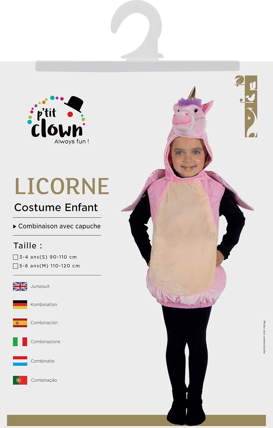 P'TIT CLOWN — Déguisement Enfant Licorne 5-6 ans – Image 3