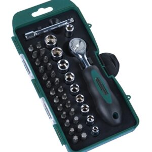 Brüder Mannesmann Werkzeuge M29891 Set de clé à douilles, douilles et embouts 38 pièces (Import Allemagne)