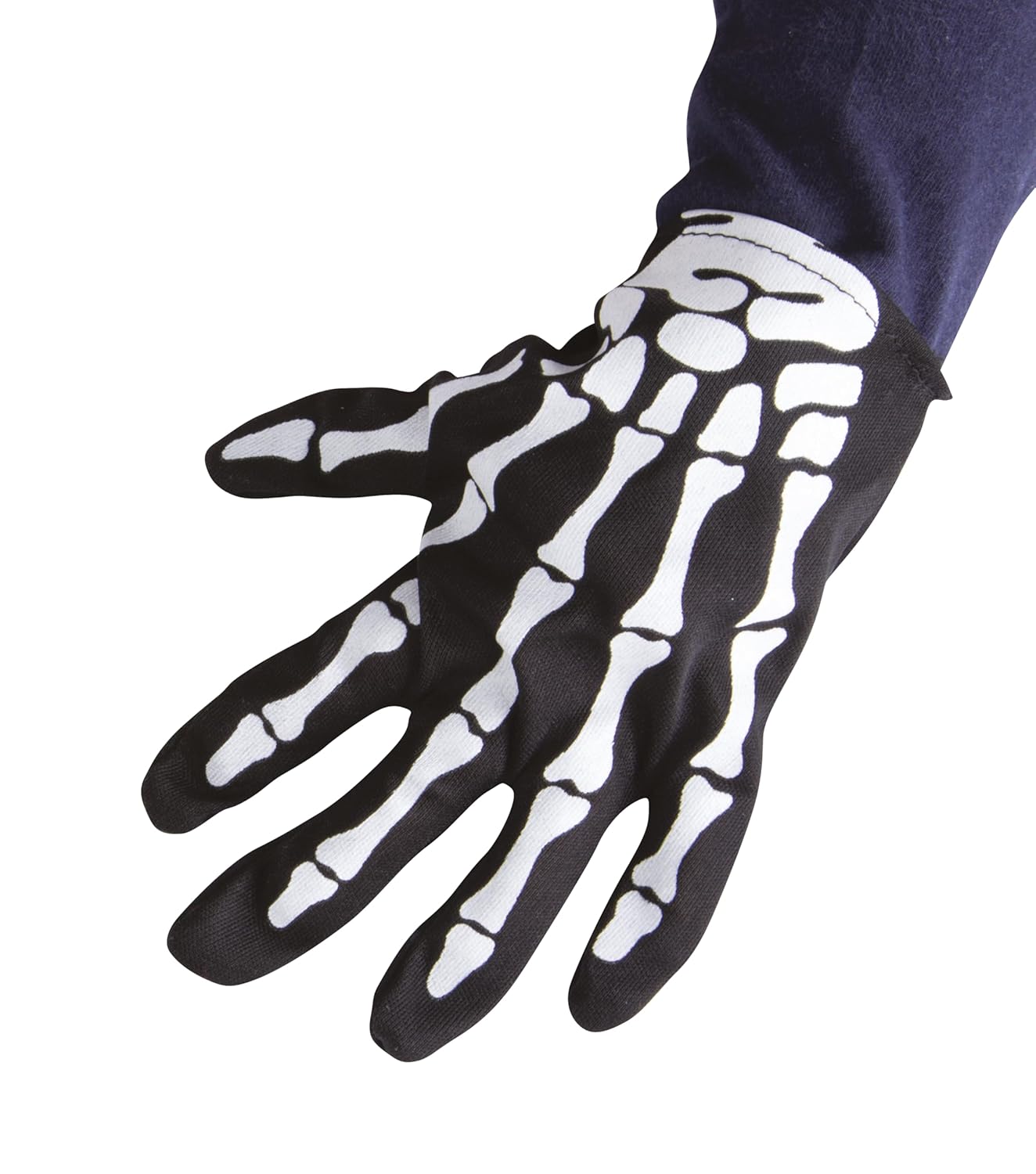 P'tit Clown - 19461 - Gants Squelette Enfant - Accessoire Effrayant pour Halloween - Idéal pour Compléter Votre Déguisement de Mort-Vivant, Zombie ou Fantôme - Taille Unique