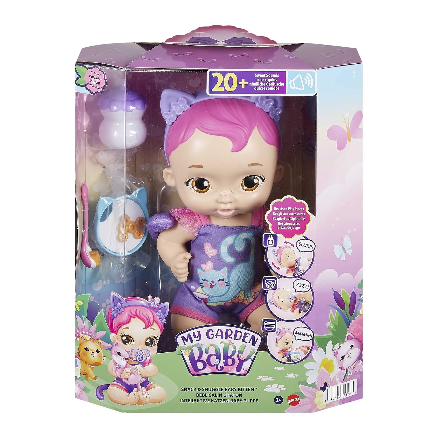 MY GARDEN BABY — Poupée Bébé Câlin Chaton 30 cm interactive – Image 6