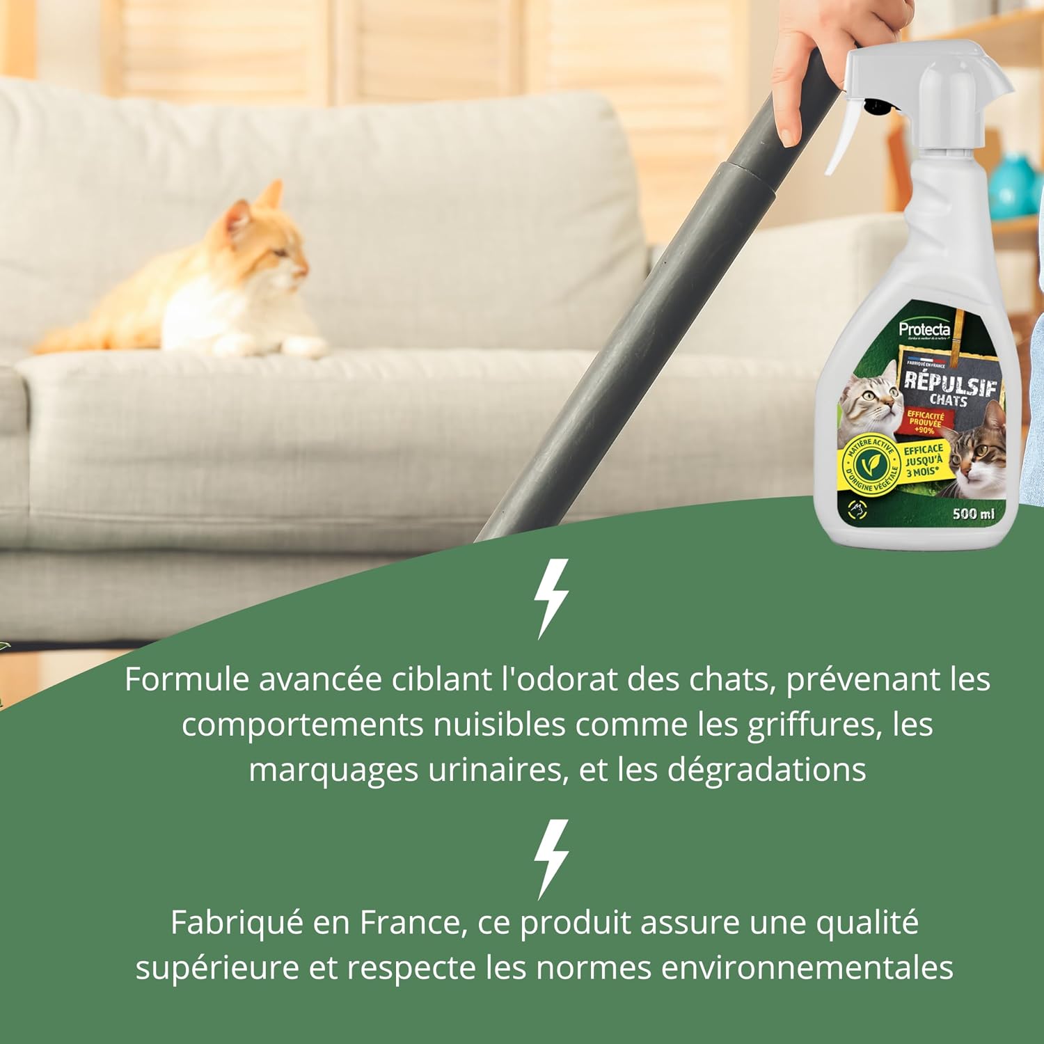 Répulsif Chats — Spray intérieur/extérieur 500ml – Image 2