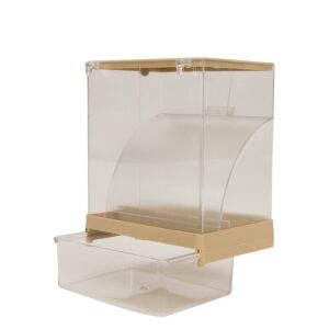 Tyrol | Mangeoire Oiseaux Anti-Gaspillage 10.5x8.2x14.5cm | Mangeoire Oiseaux avec Bac de Récupération des Graines et Tiroir à Déchets | Accessoire à Fixation Intérieure et Extérieure de la Cage