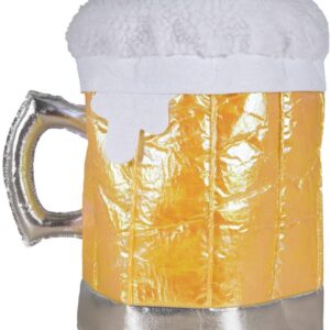 P'TIT CLOWN - 23246 - Chapeau Bière - Accessoire de Déguisement parfait pour la Saint Patrick et Oktoberfest - Adulte, Unisexe - Polyester - Jaune, Gris