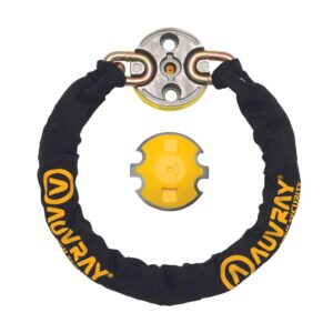 AUVRAY - Ancrage au sol ou mural avec chaine SRA 1M-CHAINE XTREM PROTECT D. 13,5 L. 100-Protection maximale-Bloc de Condamnation-Double Verrouillage-Cylindre Haute Sécurité-Anti-Crochetage Anti-Sciage