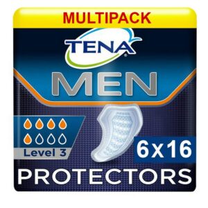 Tena Men Niveau 3 - Incrustation discrète - En cas d'incontinence modérée - 27,5 x 23 cm - 96 pièces