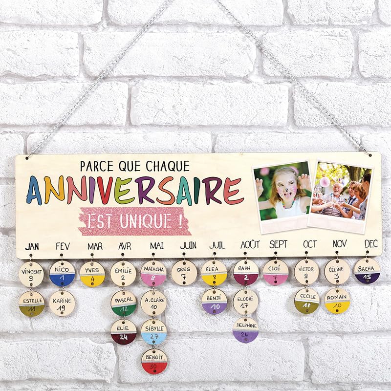 GRAINE CRÉATIVE — Calendrier des Anniversaires en Bois – Image 5