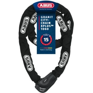 ABUS Antivol à chaîne Granit CityChain XPlus 1060 - antivol vélo en Acier trempé - Niveau de sécurité 15