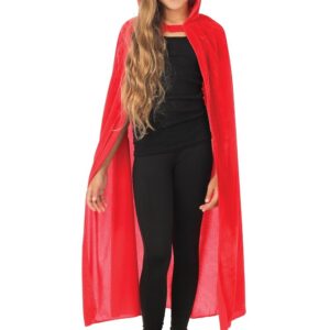 P'TIT CLOWN Cape Enfant effet Velours avec Capuche - Parfait pour Déguisement d'Halloween, Carnaval, Fêtes Costumées et Évènements à Thème - 110 cm