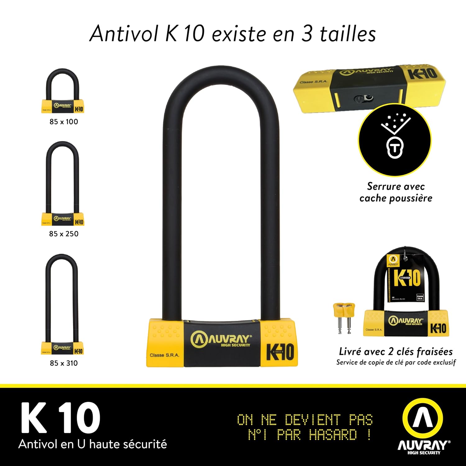 AUVRAY K10 — Antivol moto U certifié SRA et ART – Image 5