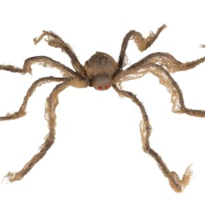 P'tit Clown - Araignée Géante Halloween Décoration, Effrayante et Réaliste, Ambiance Terrifiante (Araignée avec Ventouse, 60 cm)