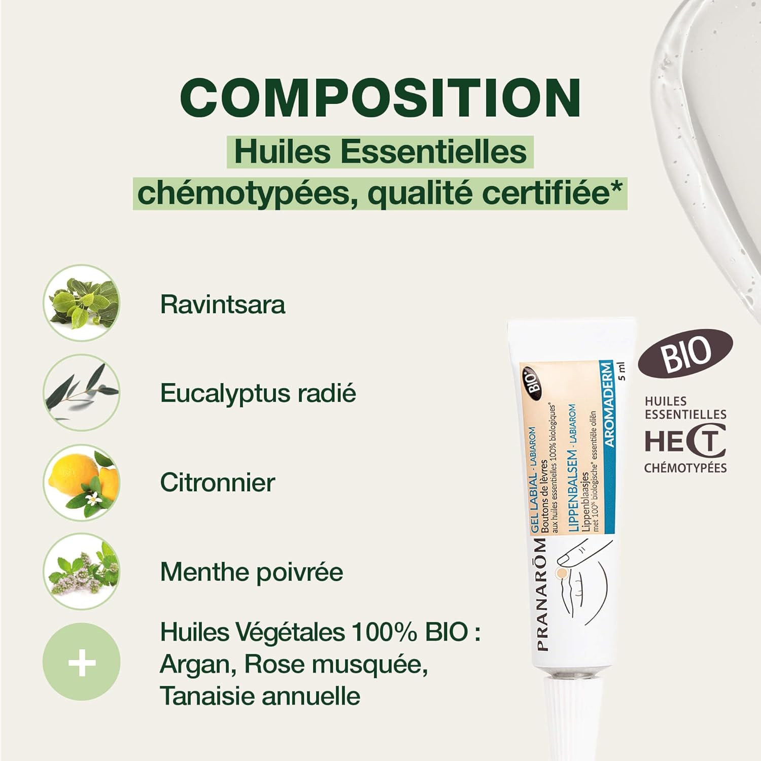 PRANARÔM Labiarom — Gel labial bio 5 ml – Image 3