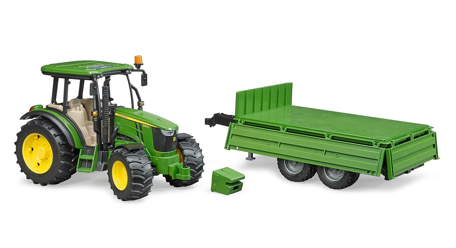 BRUDER John Deere 5115 M — Tracteur avec remorque 1:16 – Image 3