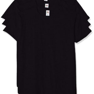 Fruit of the Loom Iconic, Lightweight Ringspun Tee, 3 Pack T-Shirt, Noir (Black 36), Medium (Lot de 3) Homme