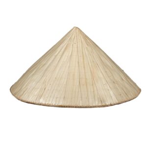 P'TIT CLOWN - 34700 - Chapeau de Paille Vietnamien, Chinois - Chinese's Hat - Accessoire de Déguisement Asie - Pour Carnaval, Fêtes à Thèmes, Nouvel An, Halloween - Unisexe - Adulte - Beige