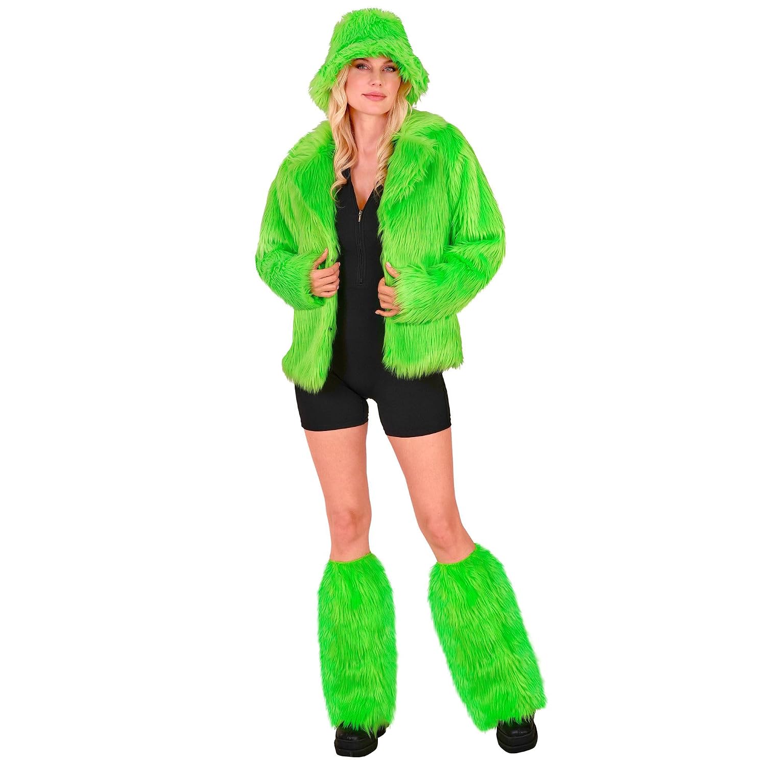 W WIDMANN MILANO — Jambières en Peluche Vert Fluo Adulte – Image 2