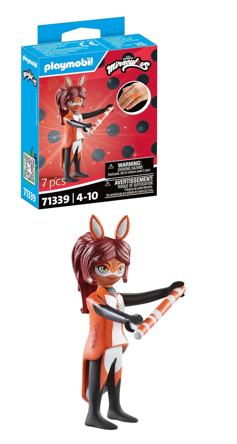 Playmobil 71339 Miraculous : Rena Rouge - Miraculous - Comprend Rena Rouge et Divers Accessoires - Les Aventures de Ladybug et Chat Noir - Dès 4 Ans