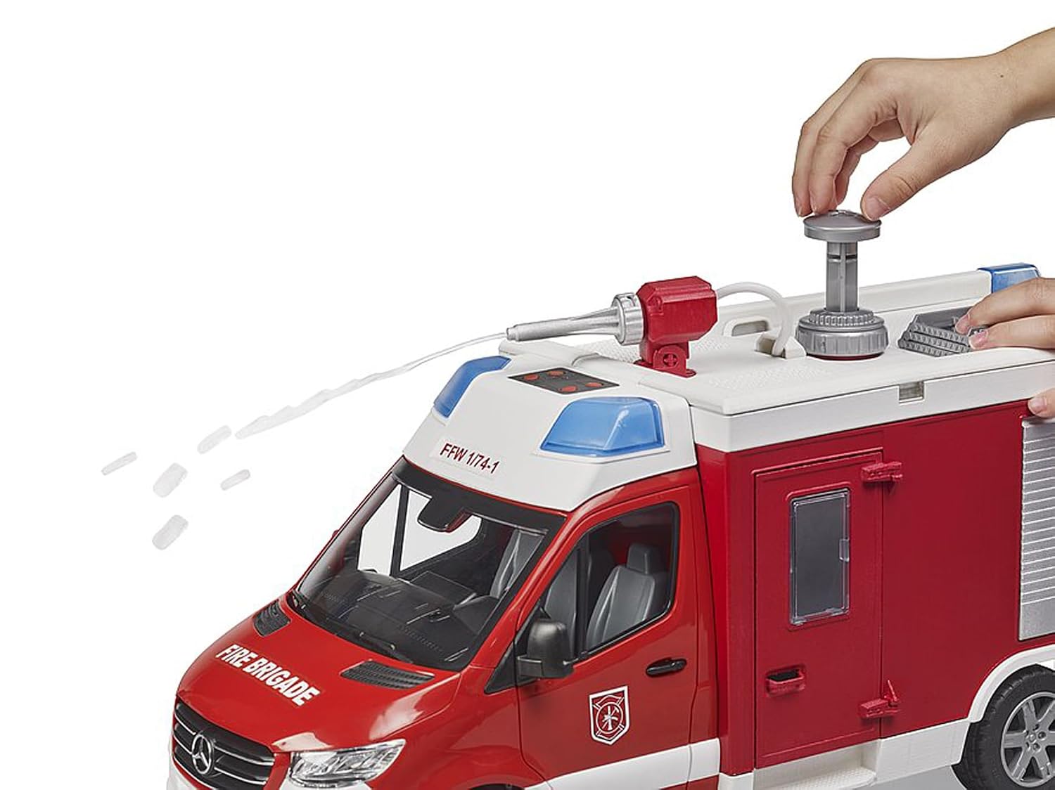 BRUDER Mercedes-Benz Sprinter — Camion de pompiers son et lumière – Image 3