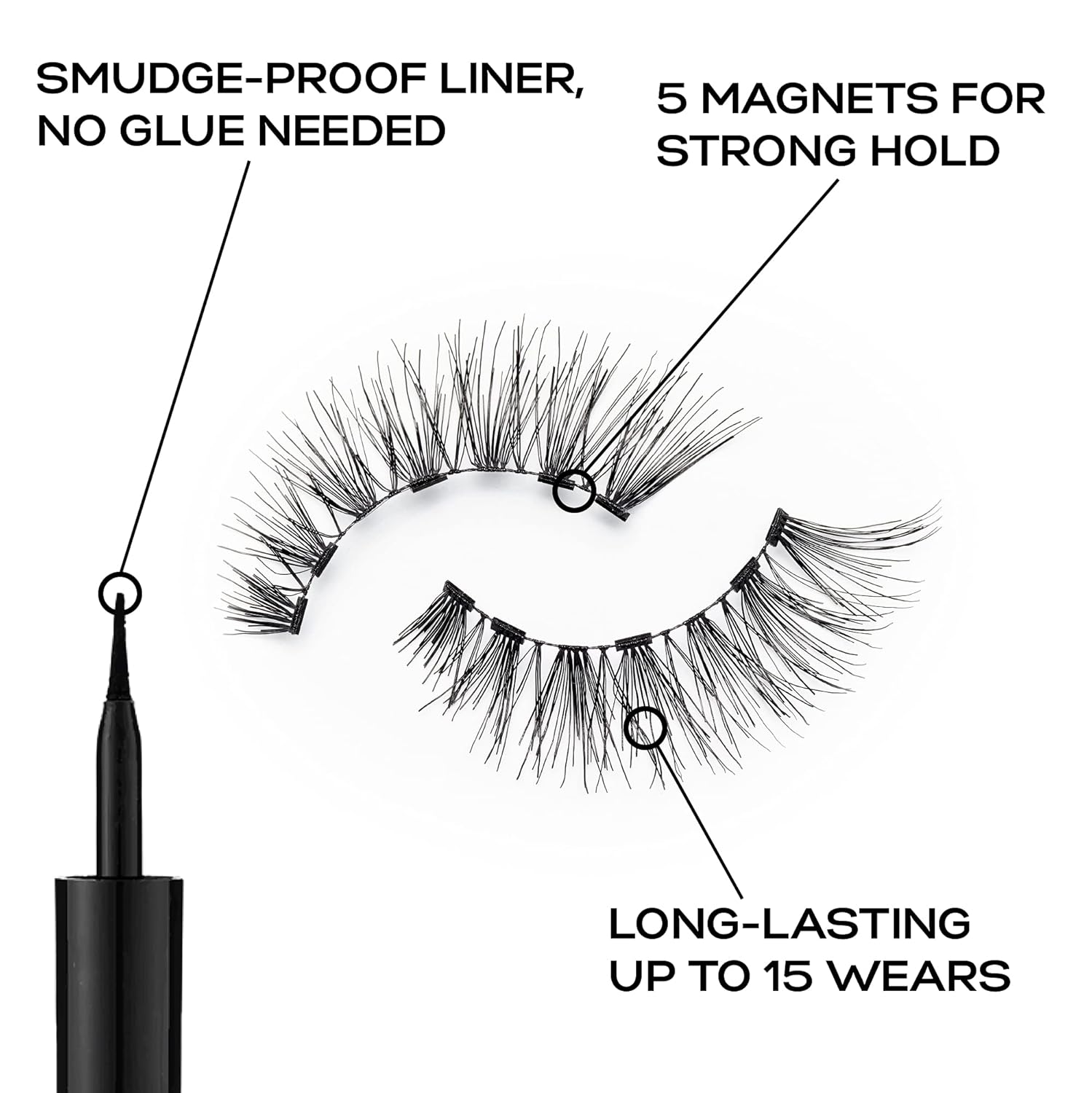 EYLURE Pro Magnetic 117 — Faux cils en fibre naturelle – Image 3